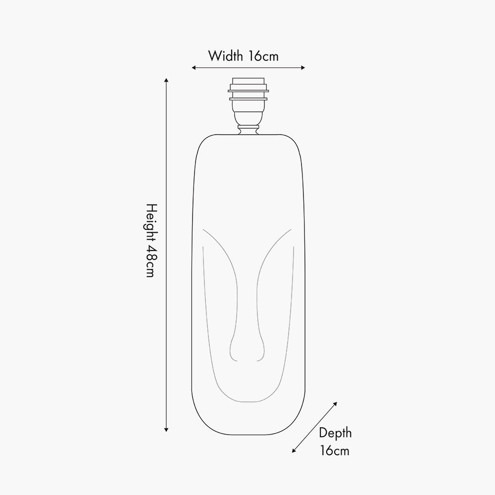 Visage Grey Face Design Tall Stoneware Table Lamp Base